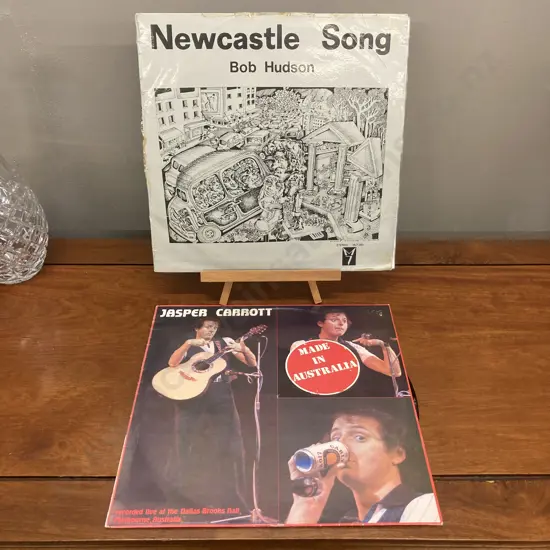 Bob Hudson - The Newcastle Song,1974 Australian LP. MLF-083 & Jasper Carrott Made In Australia 1980 L37516